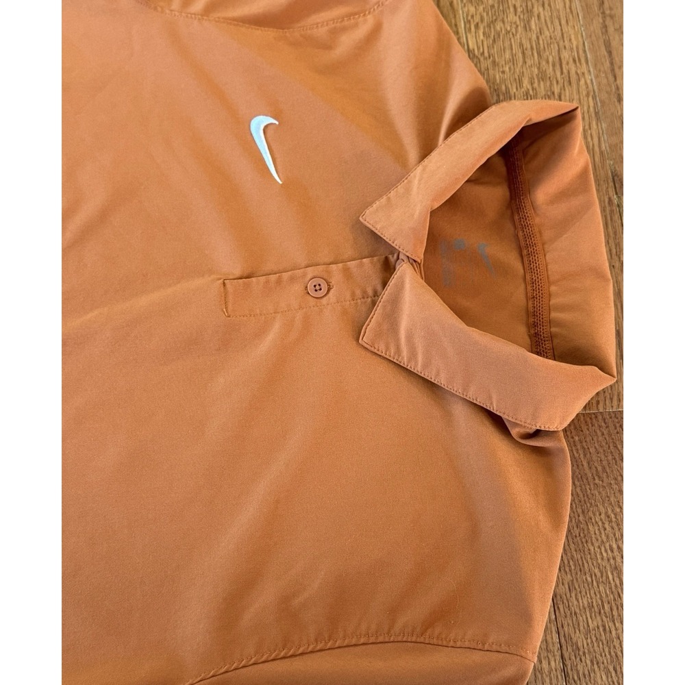 Nike Golf Polo Shirt Mens L Burnt Large Orange Performance Longhorn Colorway